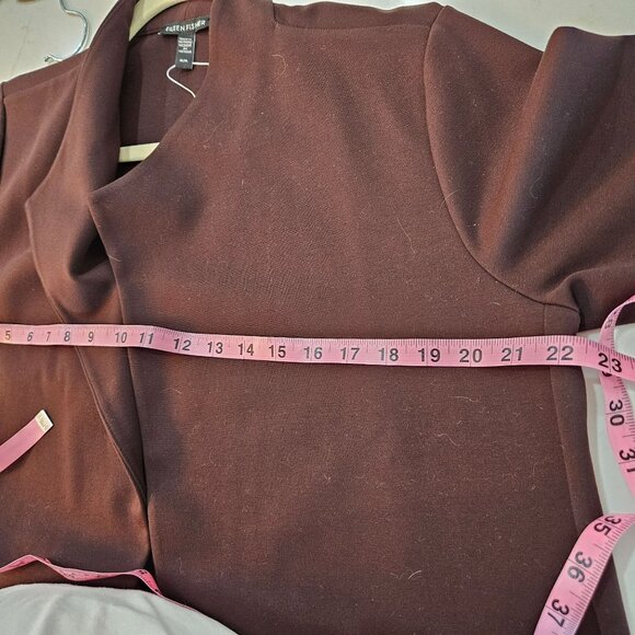 Eileen Fisher Cassis Ponte Open Front Jacket Cardigan Medium Brown NWOT - Picture 7 of 10